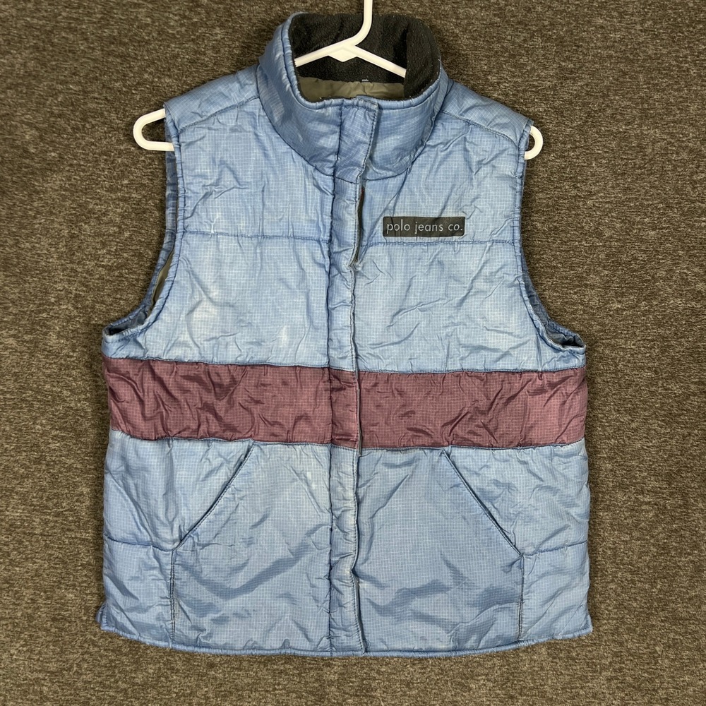 Polo Jeans Co. Ralph Lauren Mens S Blue Purple Puffer Vest‎